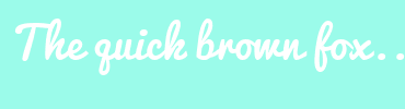 Image with Font Color FFFFFF and Background Color 9BFBEA